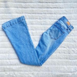 Low Waisted Flare Ripped Jeans